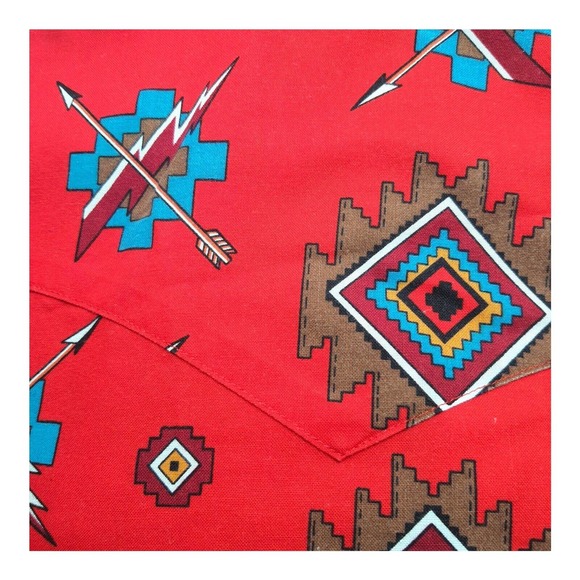 Vintage WRANGLER Cowboy Cut Western Button Down Shirt 15½ 34 X Long Single S… - Picture 3 of 16